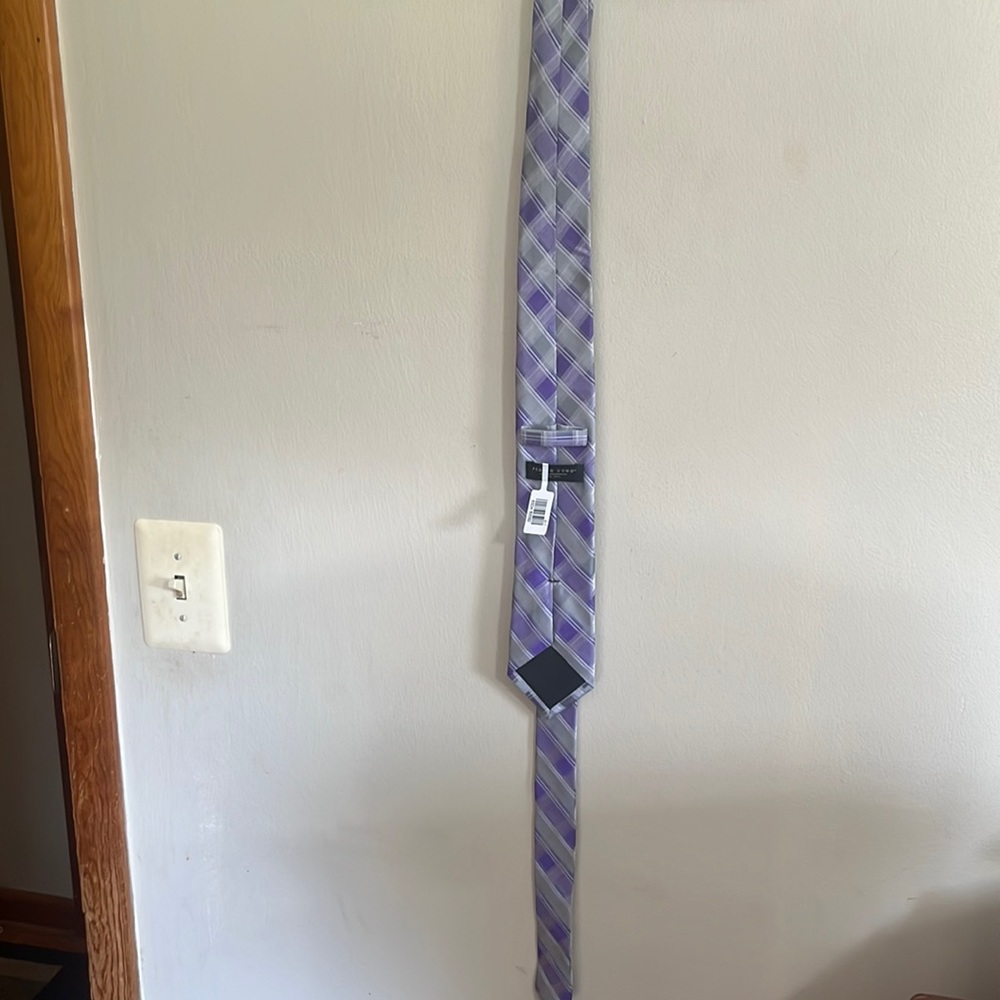 Pronto uomo men’s tie purple and gray Men’s warehouse